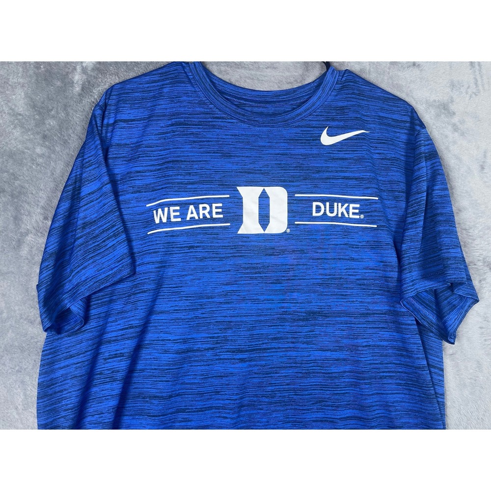 Nike Duke Blue Devils Mens XL We Are Duke Space Dye Dri-FIT Training Shirt